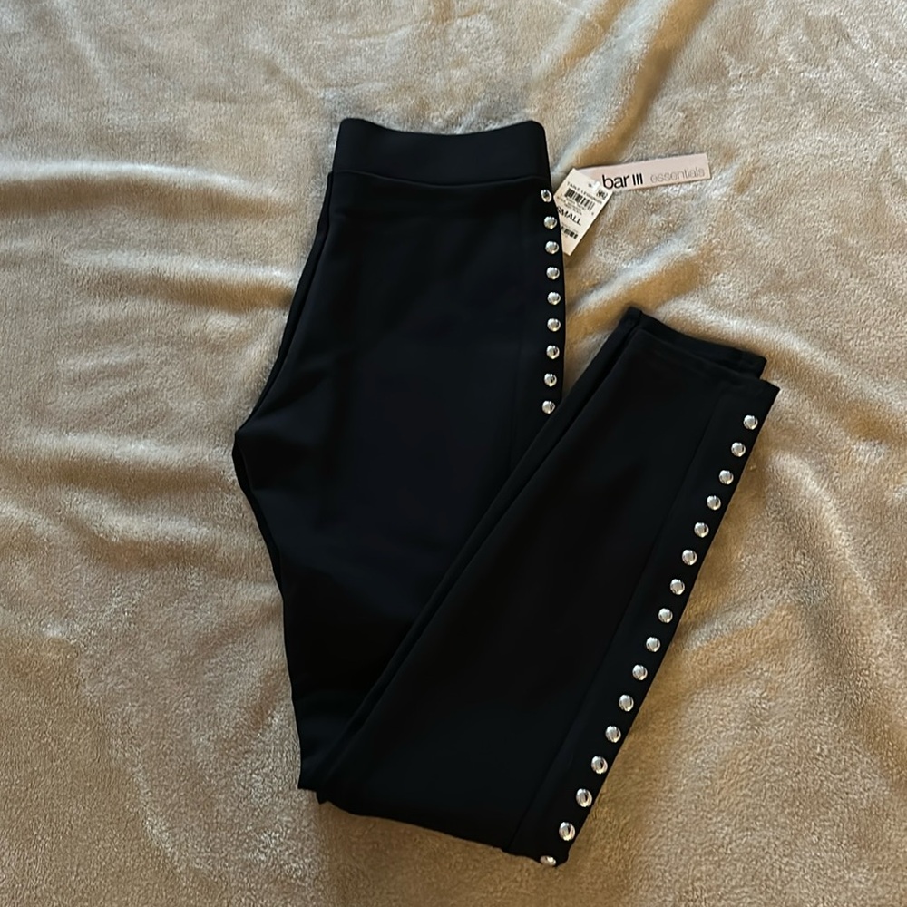 Bar III Studded Black Leggings